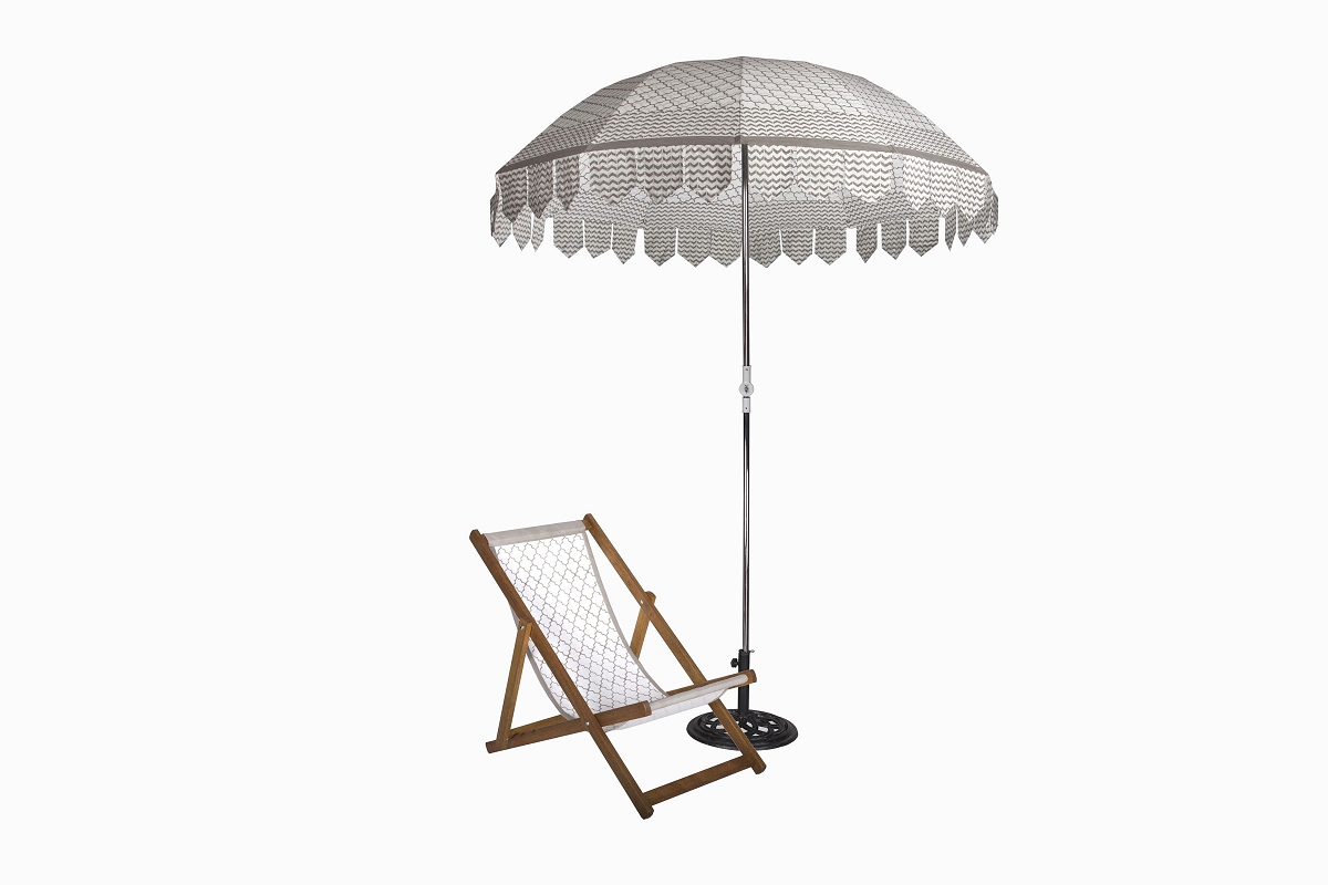 Jalli Parasol and deckchair taupe 