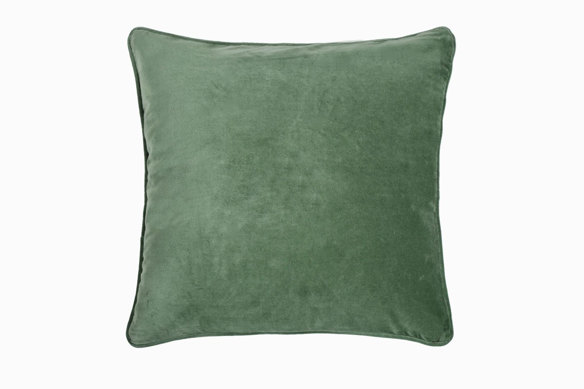 Square velvet cushion ivy