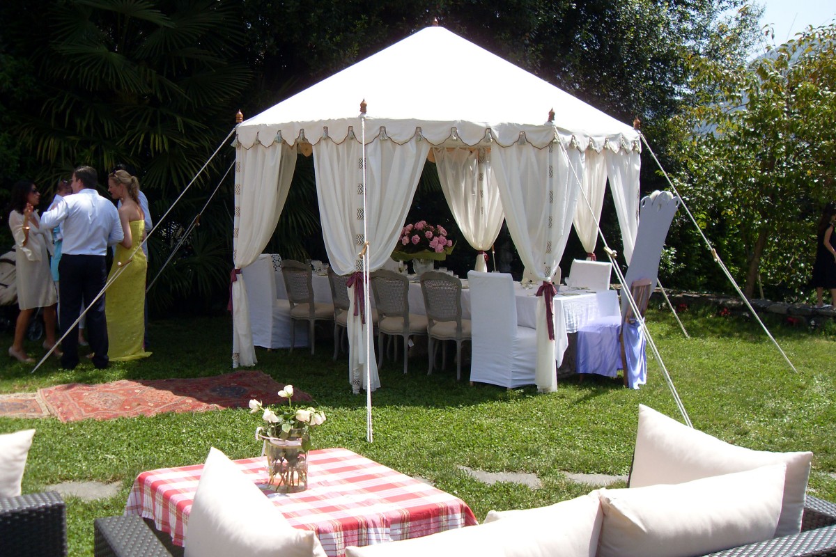 4m Pavilion used as a dining tent