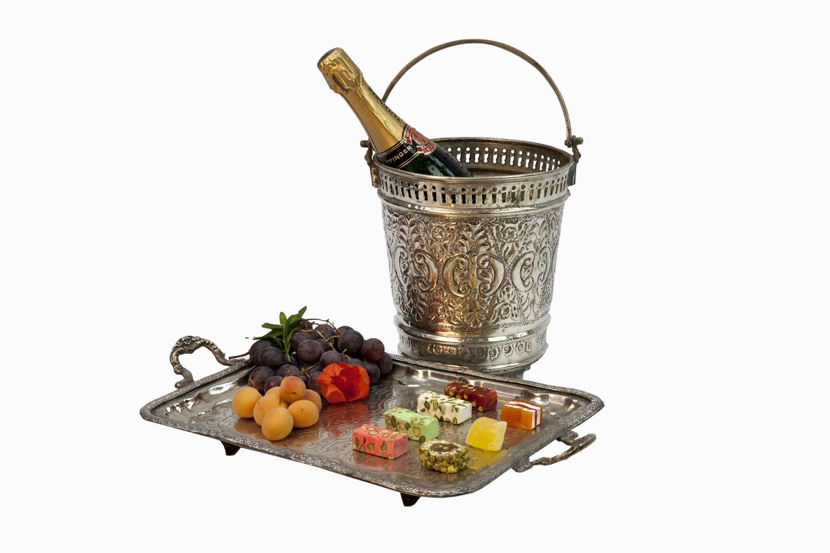 Champagne bucket and tray