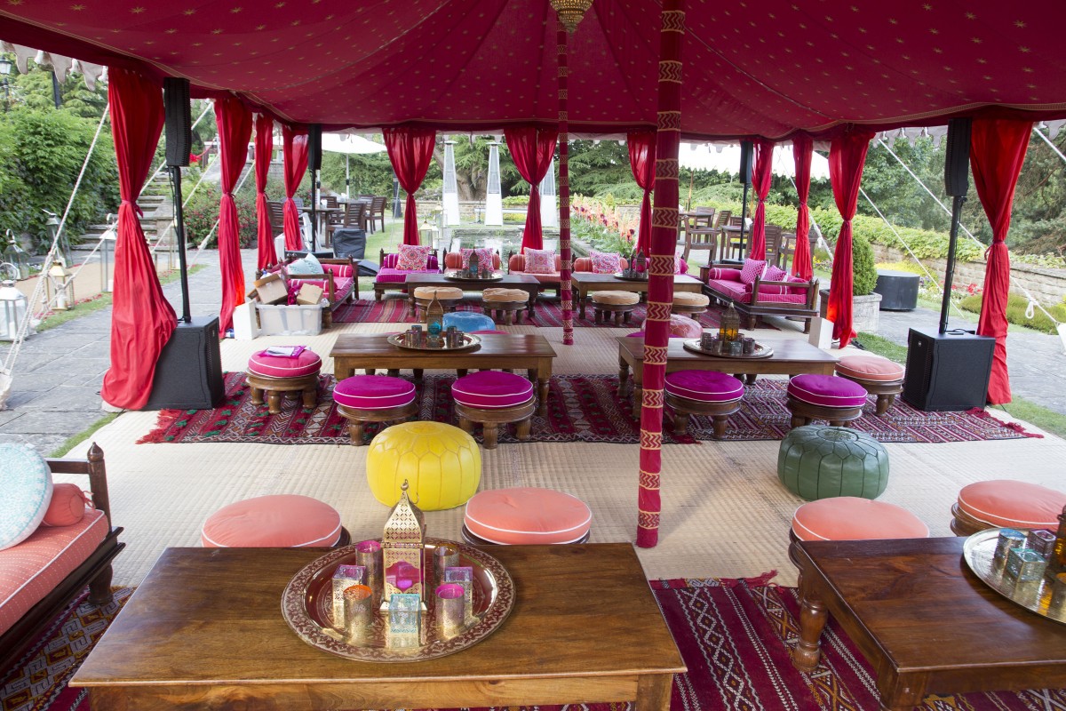 Interior of the Single Maharaja at Pennyhill Park Hotel, Surrey, England