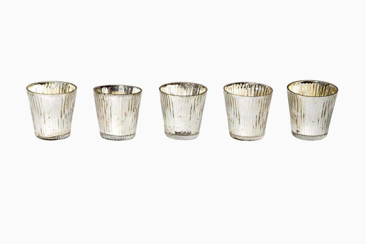 Grooved mirrored votives