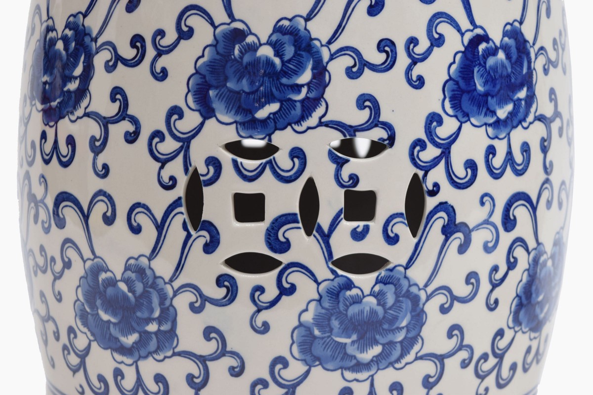 Chinese ceramic stool Ref 3 close up view
