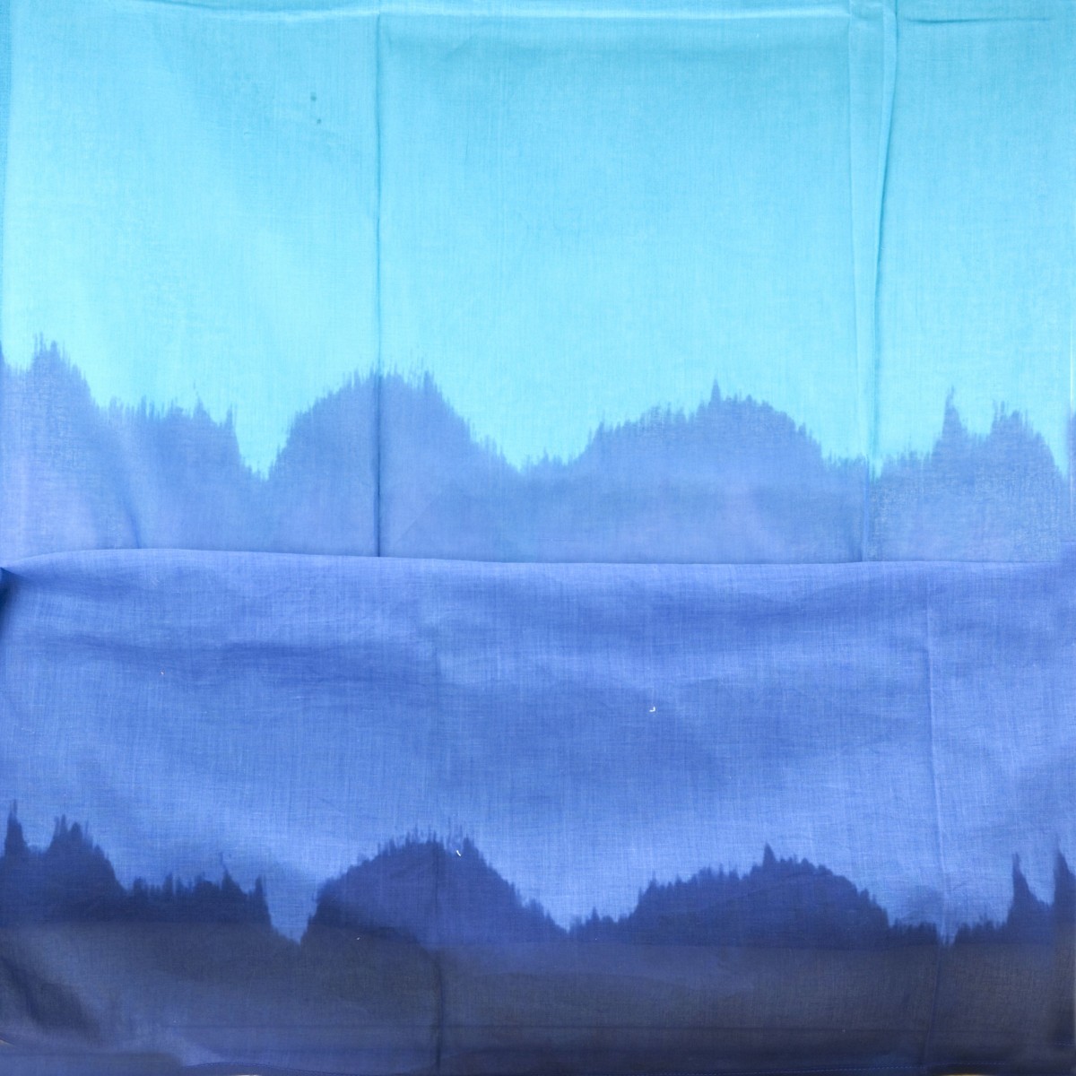 Shaded lapis blue turquoise drape