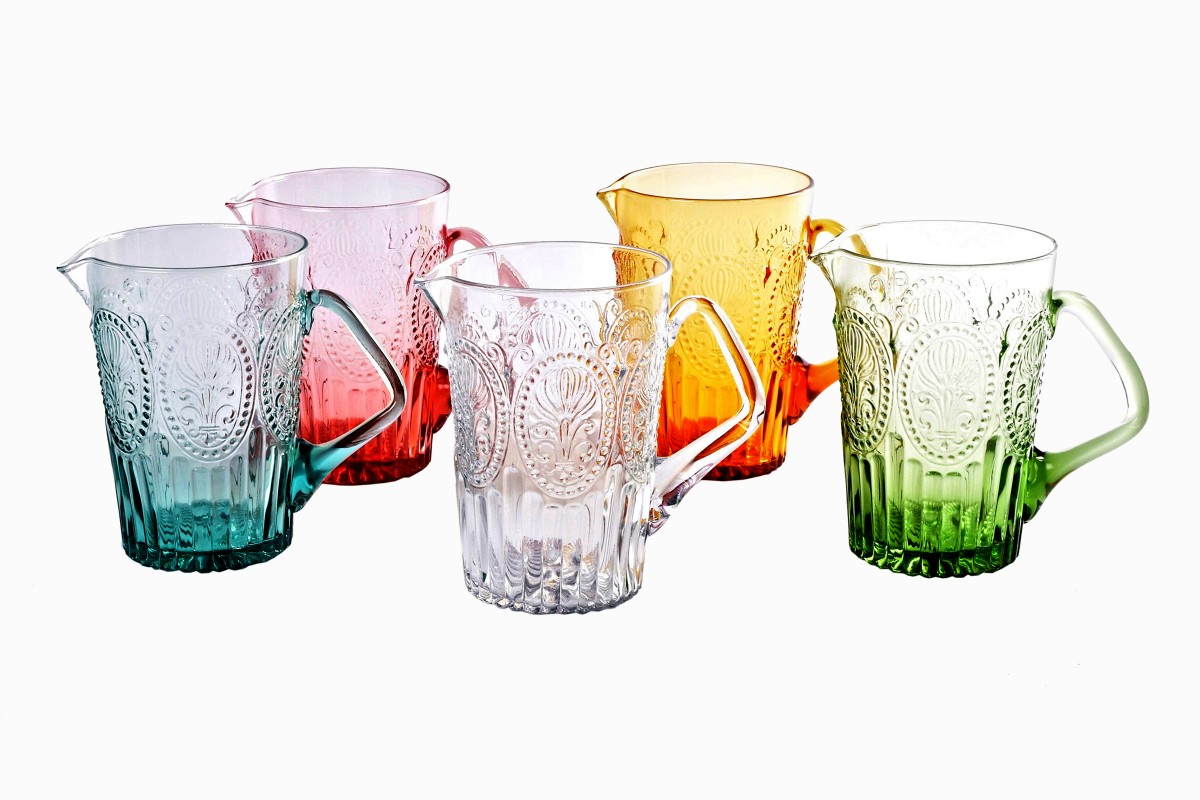 Decorative glass jugs