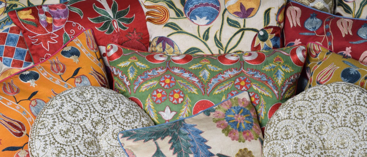 indian cotton embroidered cushions