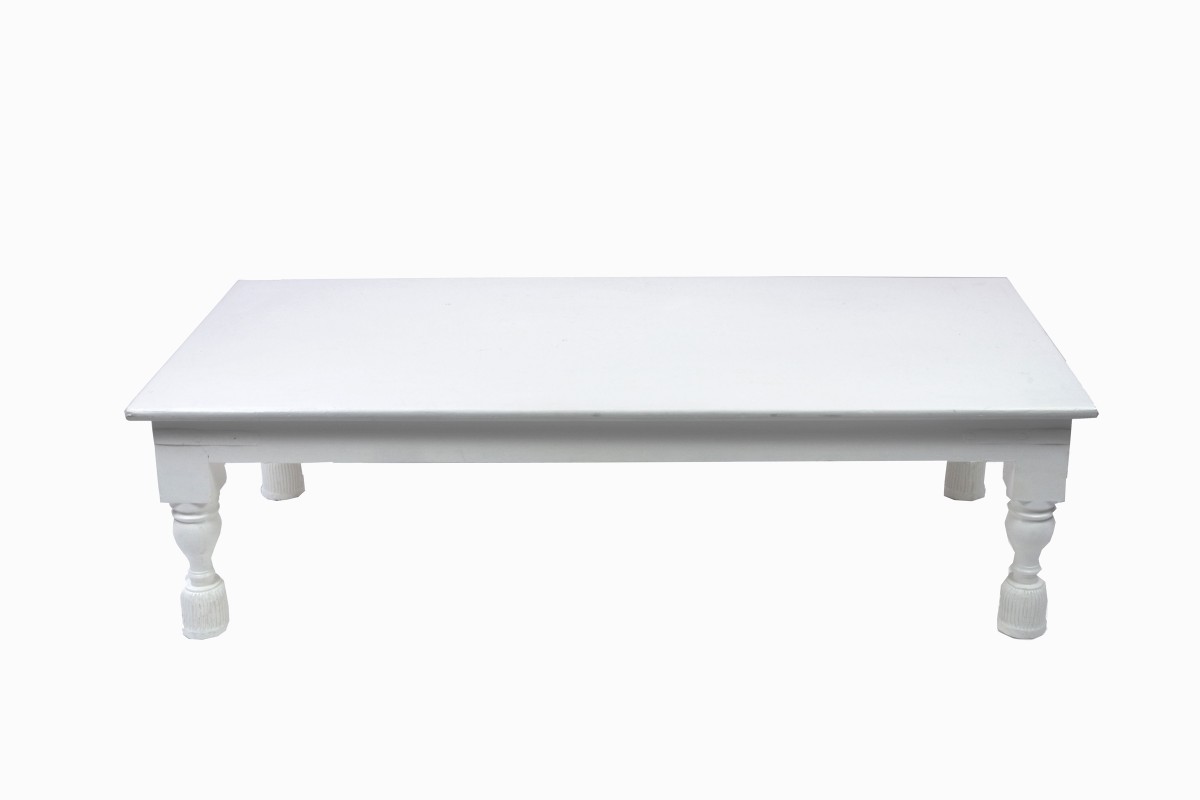 Haveli white wood coffee table