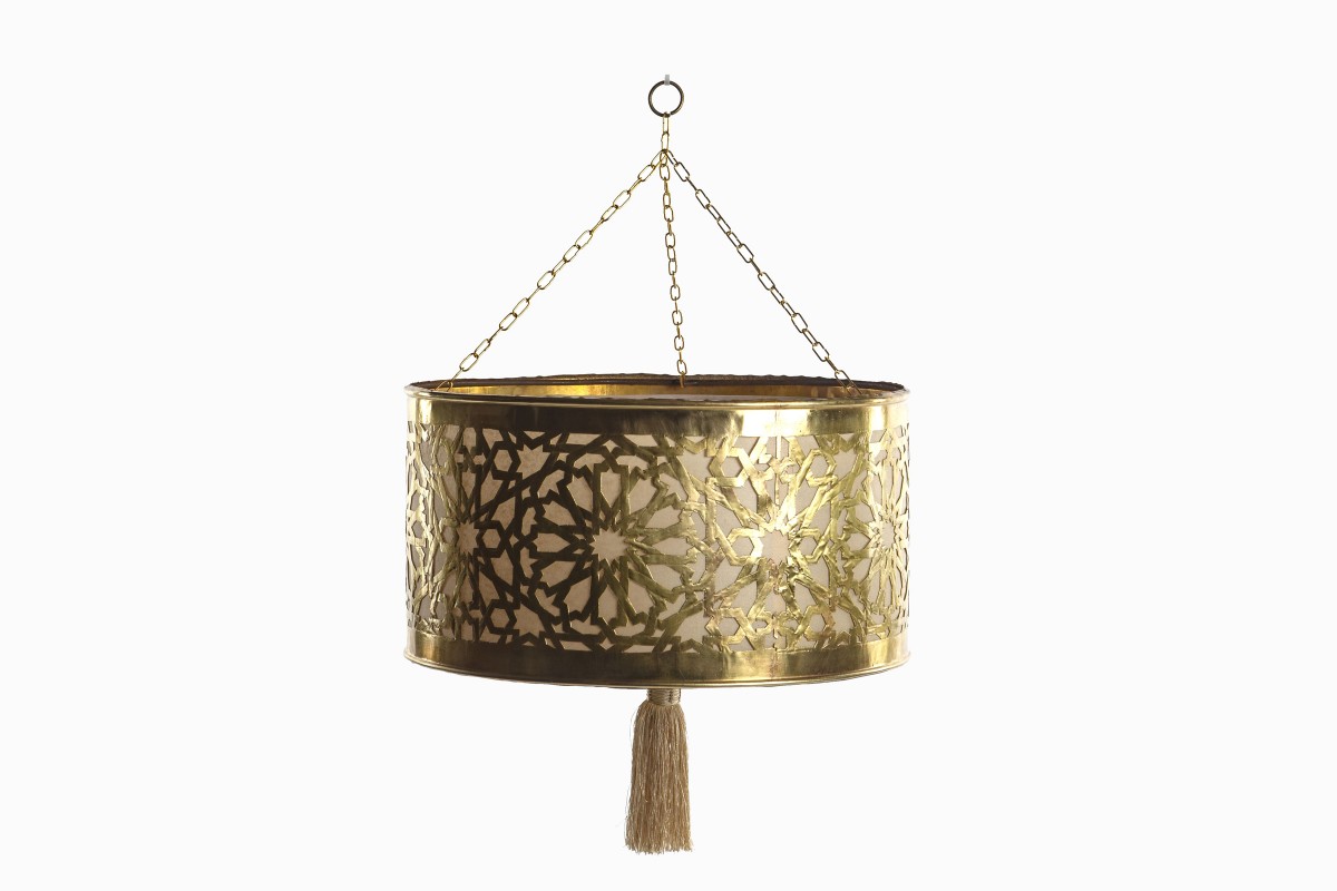 Moroccan brass light with tassel