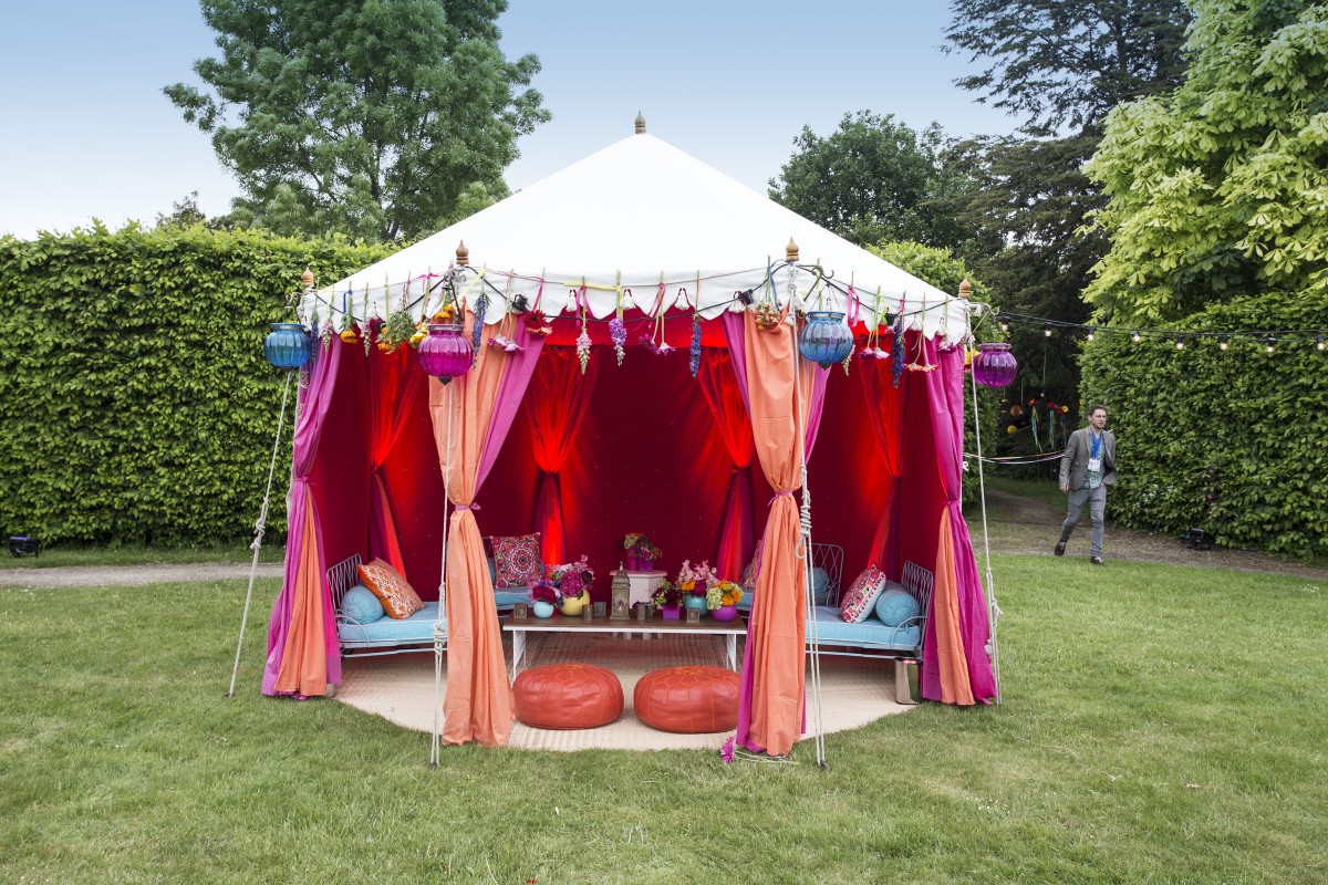 Another colourful 4m Pavilion at the 20th Century Garden, Hampton Court Palace.