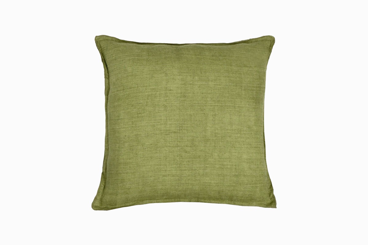Linen cushion 50x50 olive
