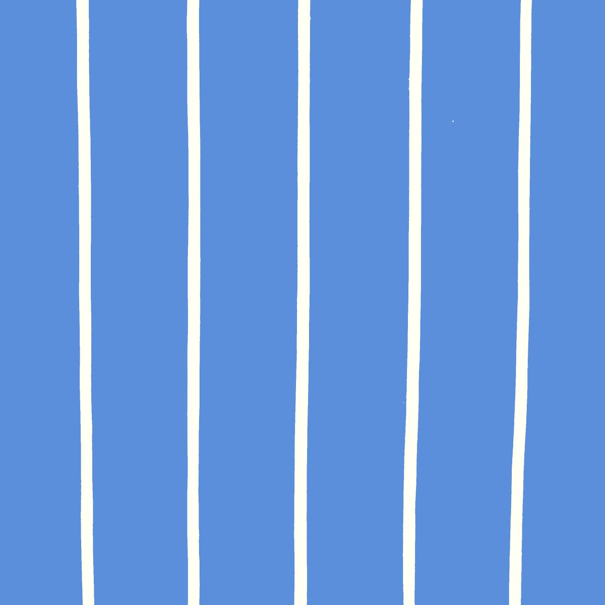 Cornflower blue and cream stripe wall