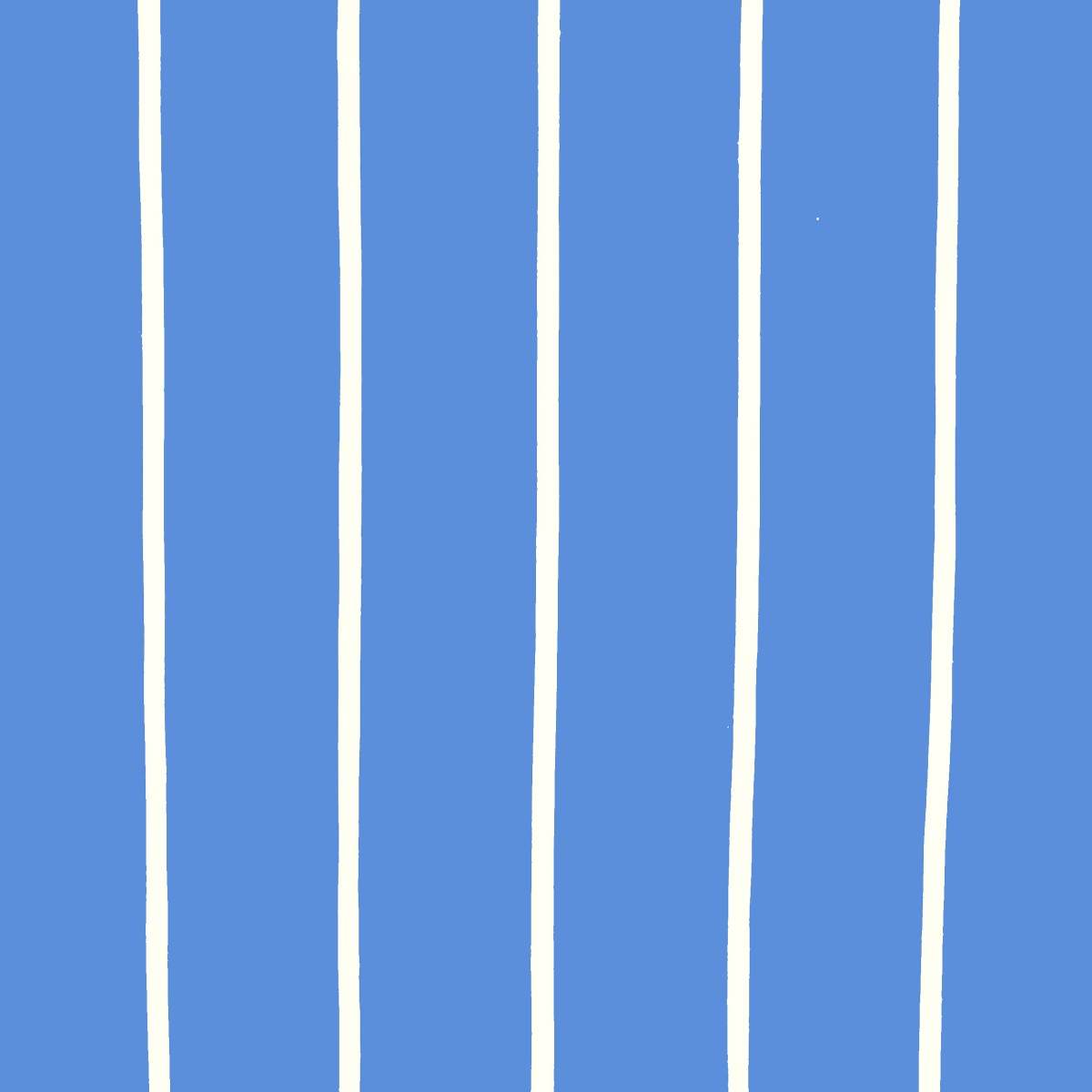 Cornflower blue and cream stripe wall