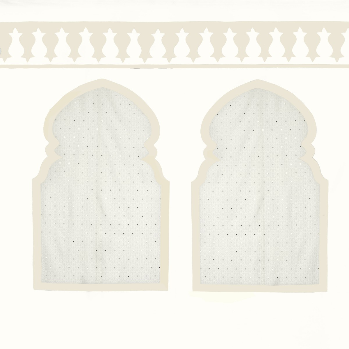 Cream and grey Fez panel wall