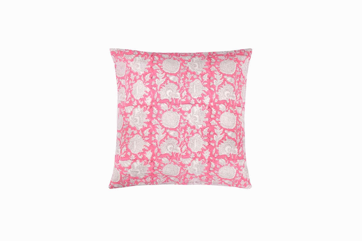 Pink oleander cushion