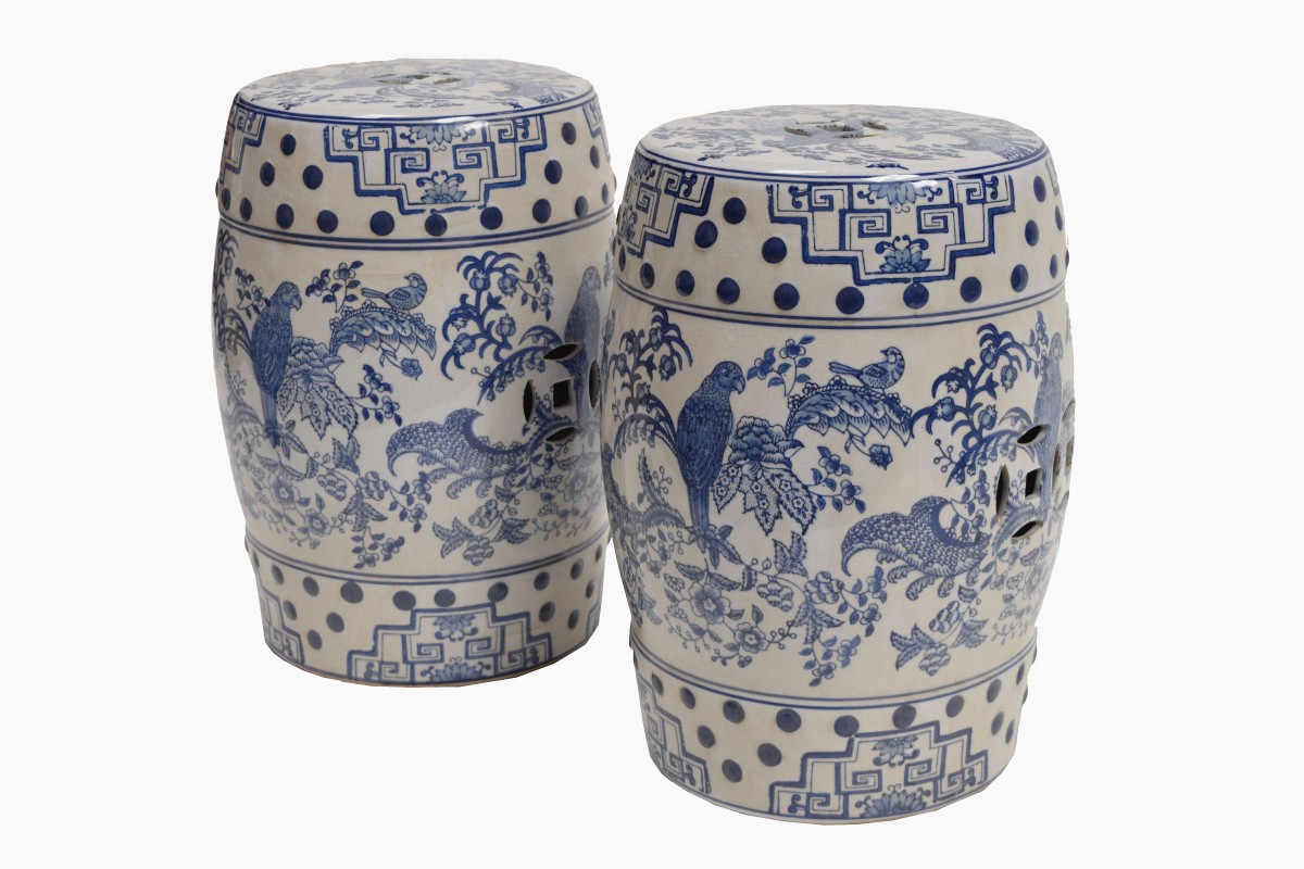 Chinese ceramic stools Ref 2 angled view