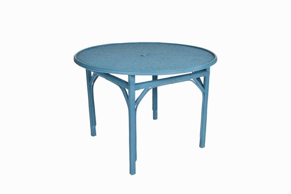 Bentwood dining table blue diagonal