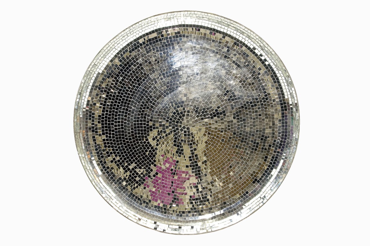 XL Silver Mosaic mirrored tray