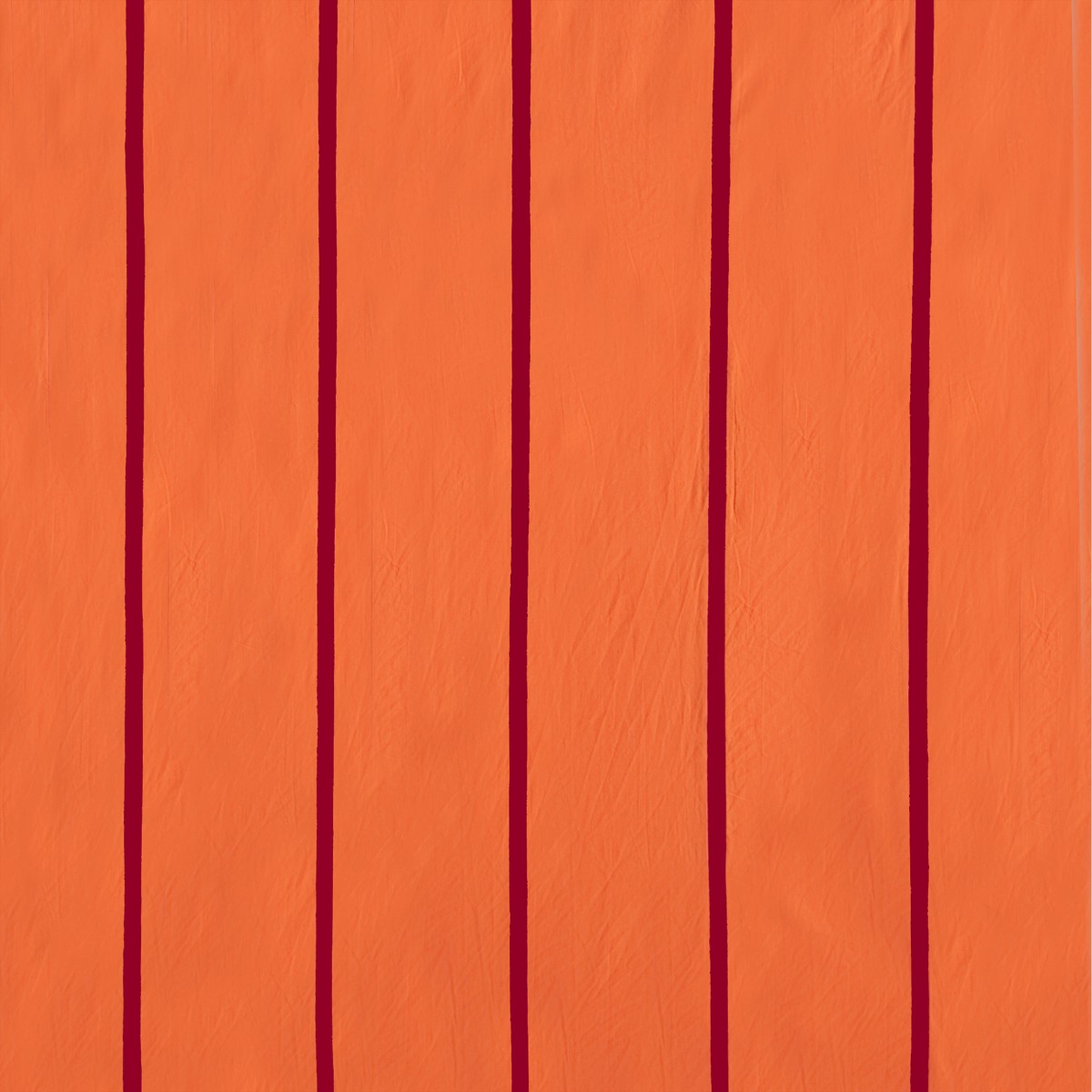 Orange and magenta stripe wall