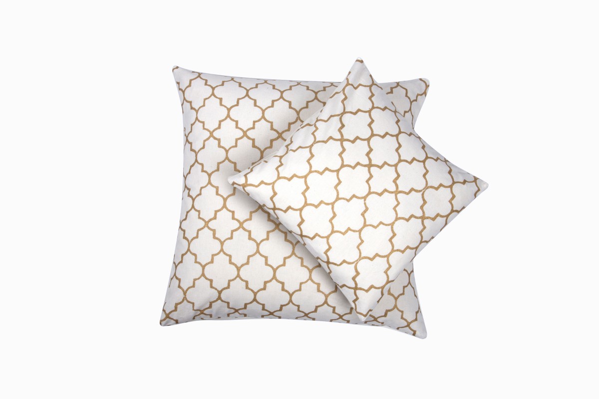 Gold Jalli cushions