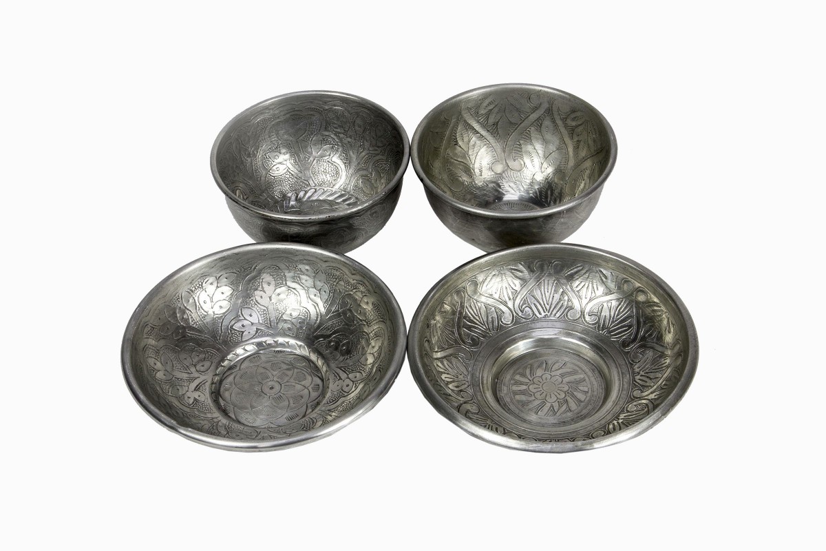 Assorted Decorative Silver Bowls