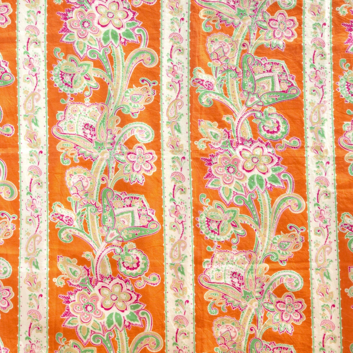 Provencal orange pink flower drape