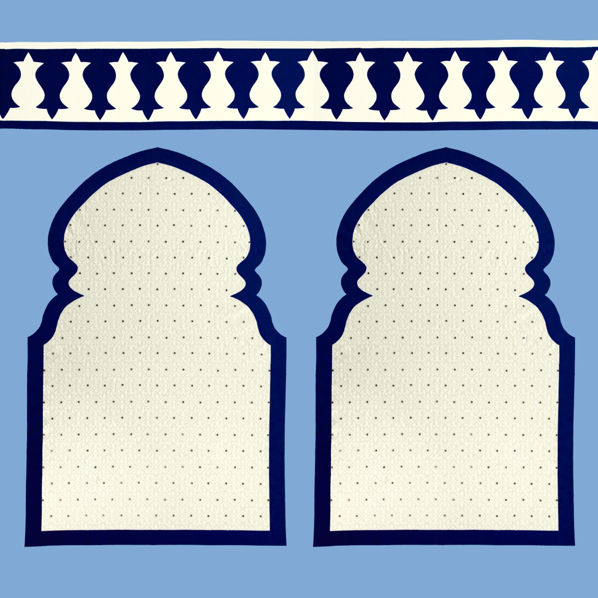 Blue Fez panel wall