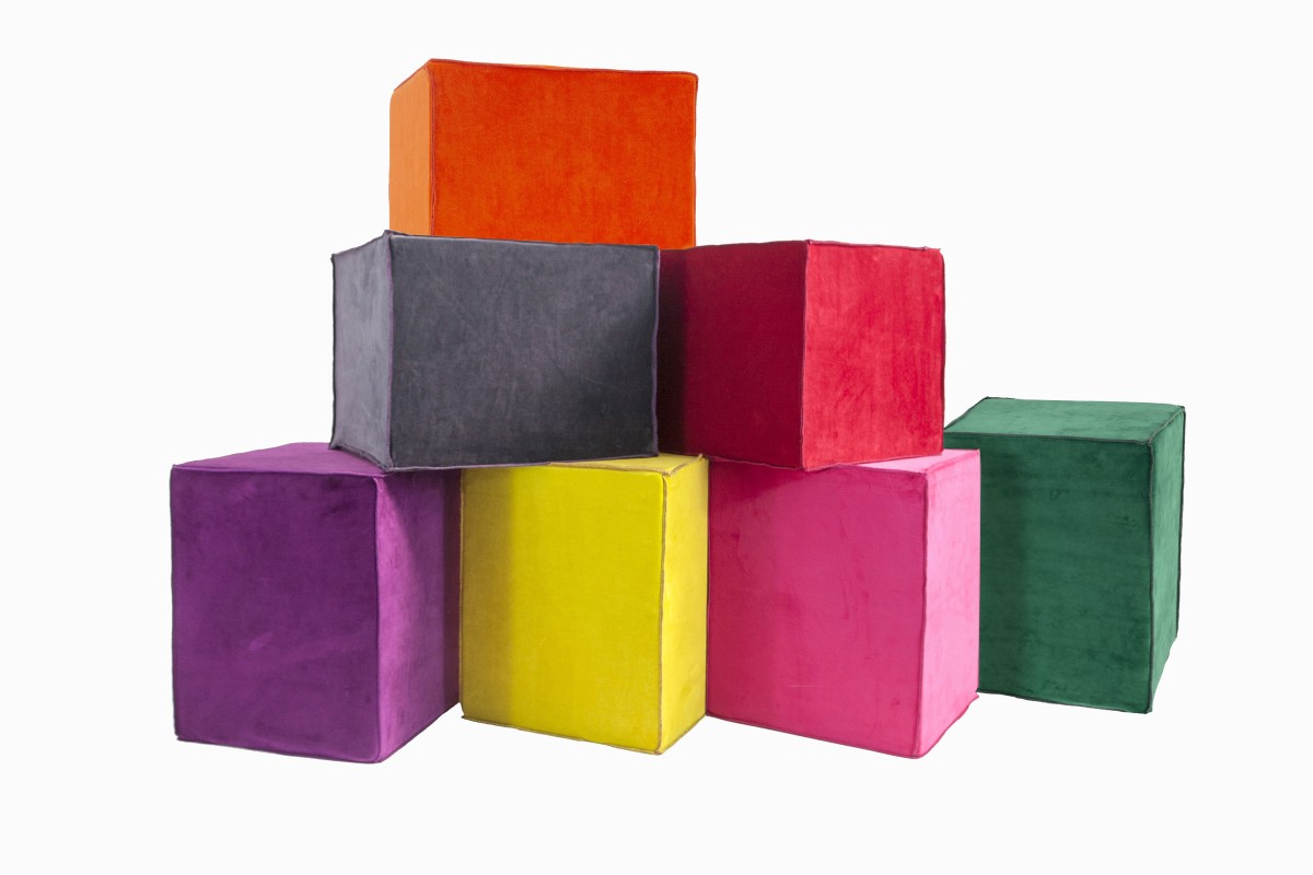 Rectangular velvet blocks