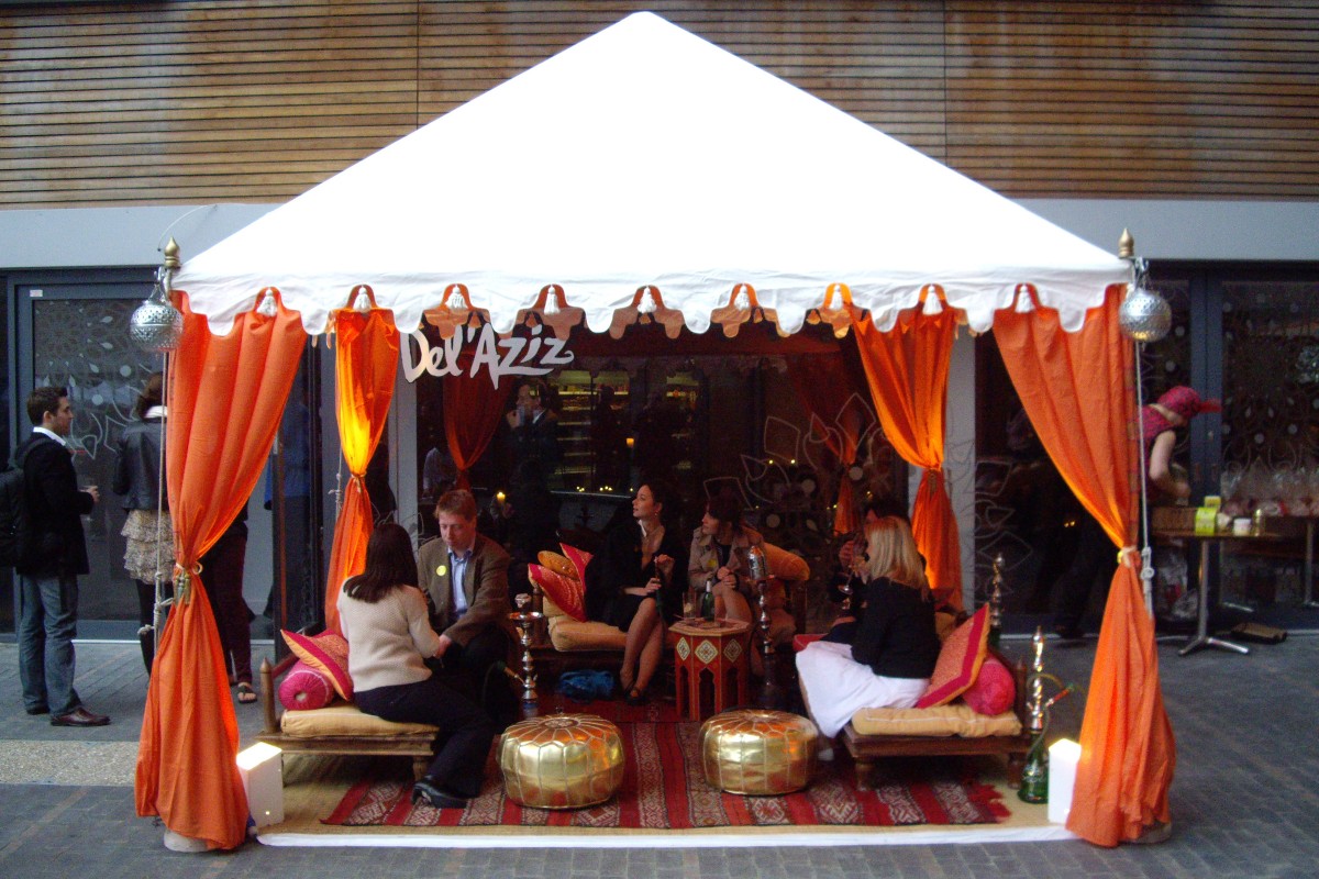 3.5m Pergola used as a sheesha tent