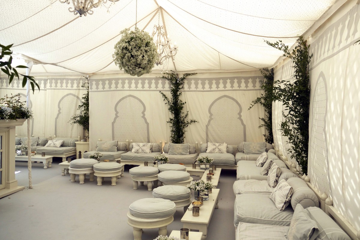 Venue pic pale grey and cream colour scheme at private address Mayfair