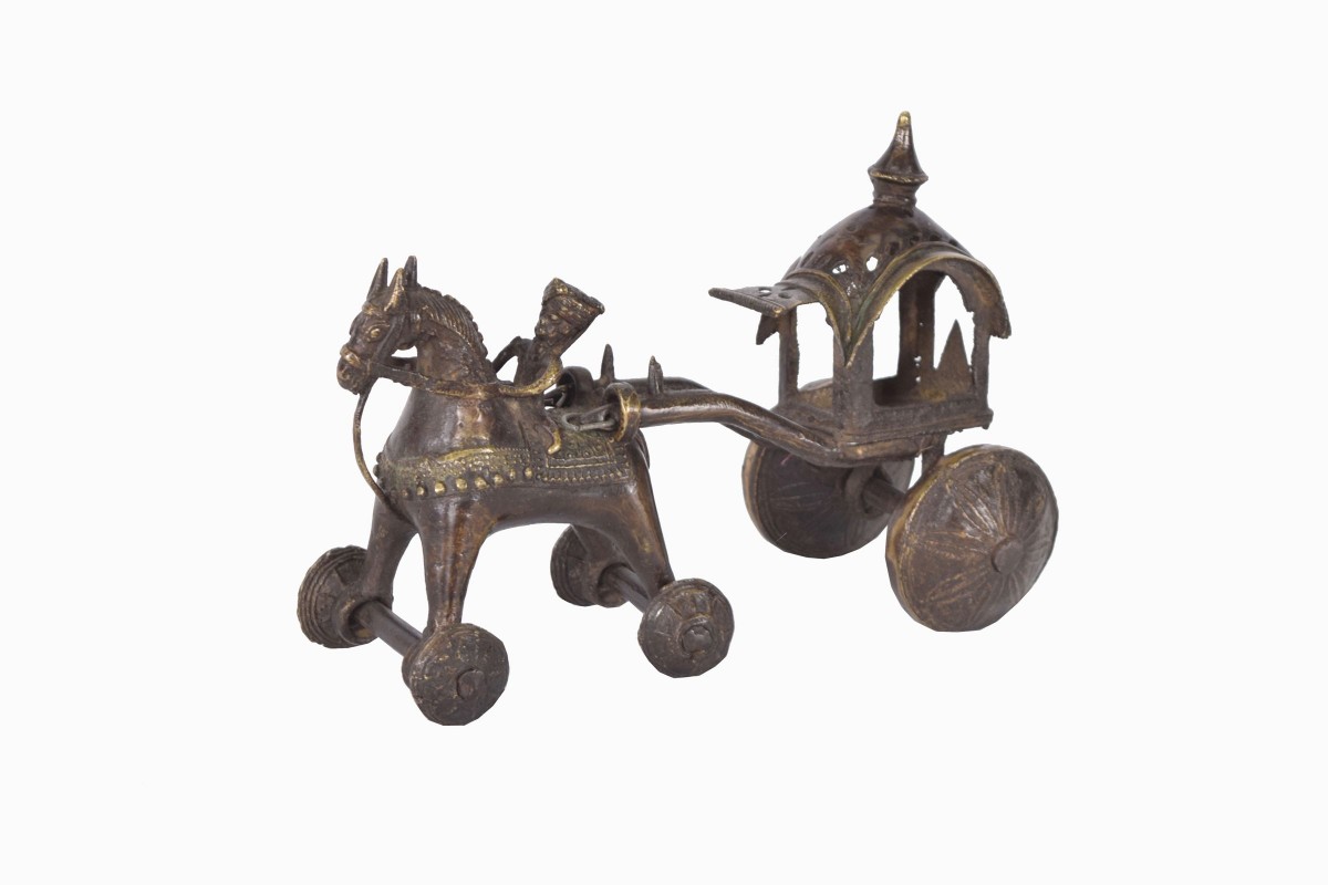Bronze horse rider and chariot