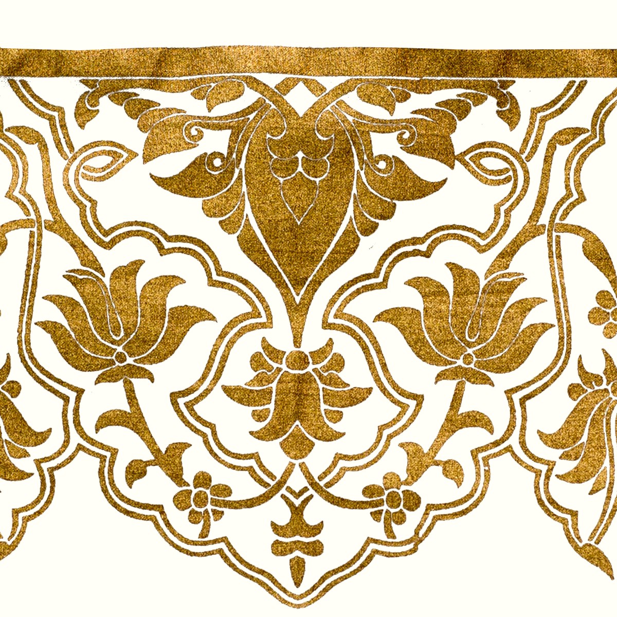 Gold decoration for top of tent wall