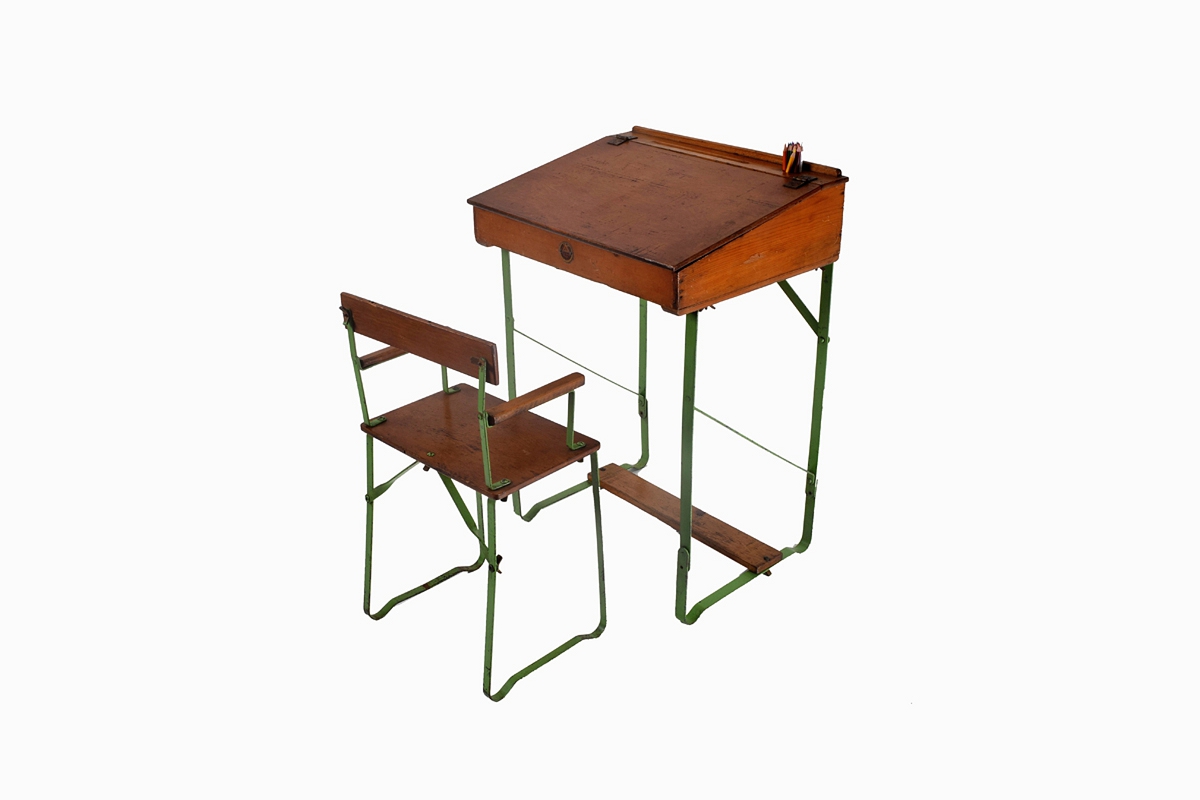 vintage childrens desk and chair