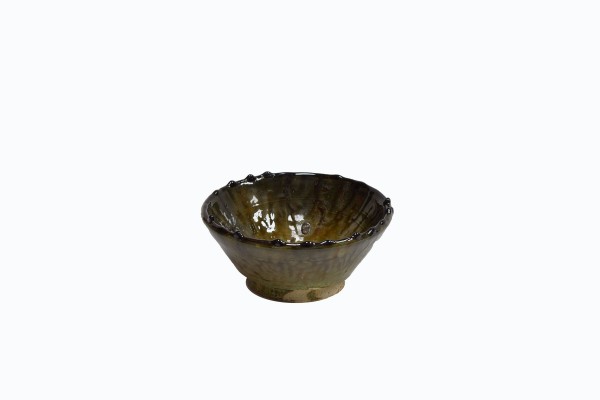 Ochre Zagora bumpy rim bowl very small