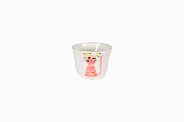 Small Vietnamese cup pink striped cat