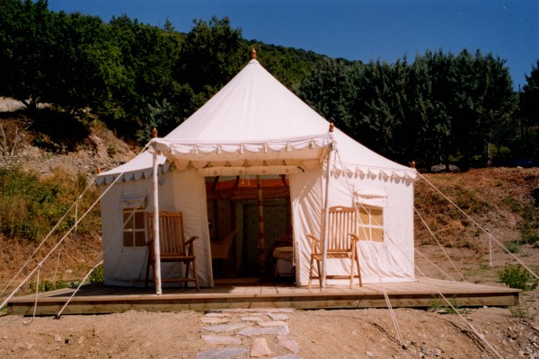 A Bhurj tent at the Hotel Under The Stars, SW France