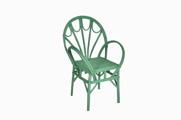 Bentwood chair Ref B green side view
