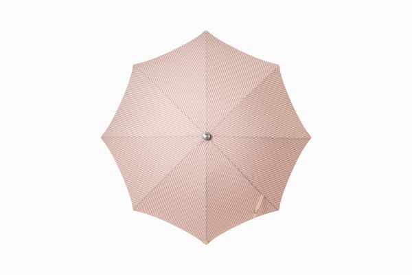 Riviera parasol pink stripe top view