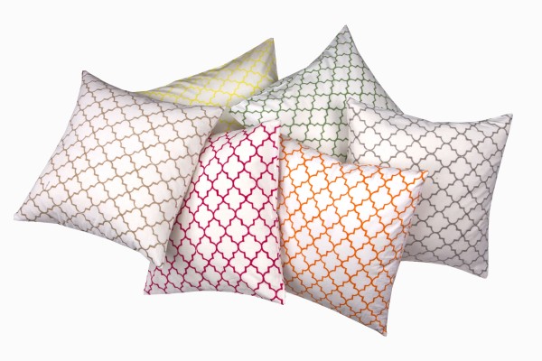 Jalli cushions in various colours