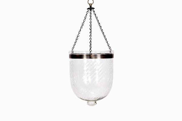 Large clear glass hundi light