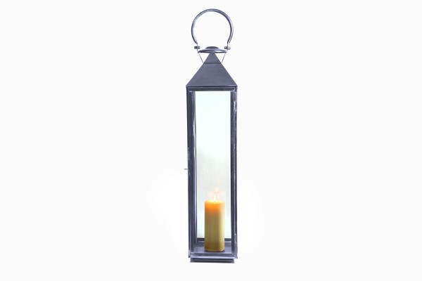 Large floor lantern nickel plated