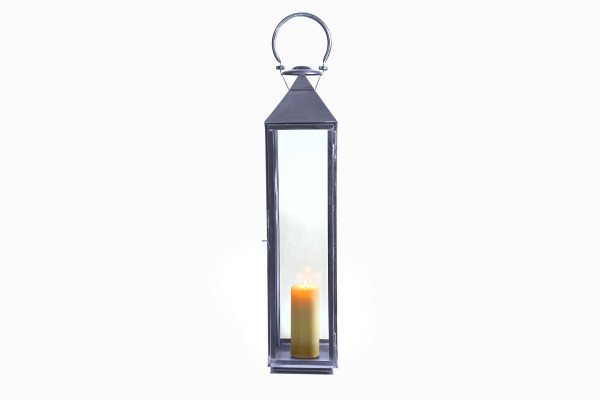 Large floor lantern nickel plated