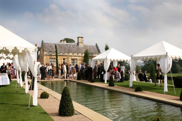 2.8m Pergolas by the pond at a private event