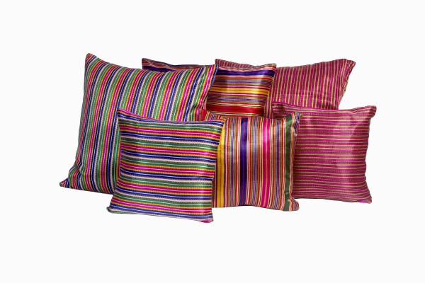Syrian silk and cotton scatter cushions