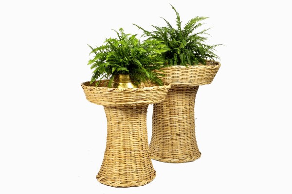 Wicker display stands