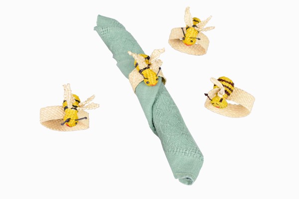 Bee napkin rings set of 4