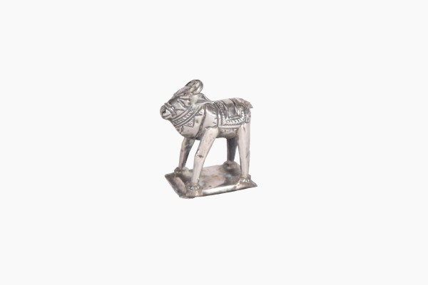 Indian silver holy cow ornament