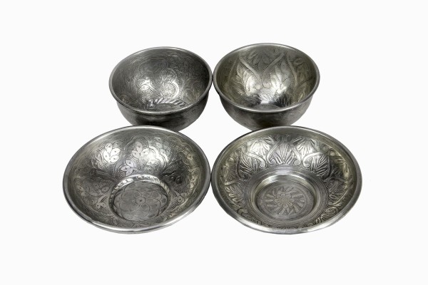 Assorted Decorative Silver Bowls