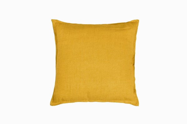 Linen cushion 50x50 ochre