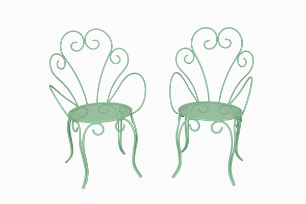 Pair of French bistro chairs (2)