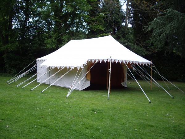 Shikar tent in a garden